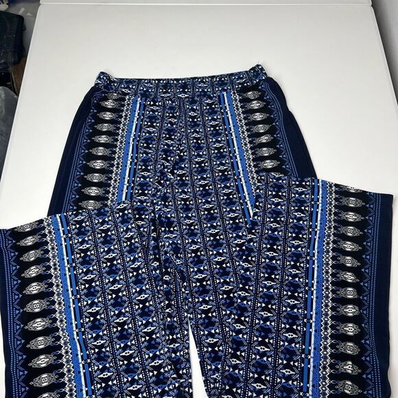 Rozali Fashion Palazzo Pants, Relaxed Style, Elastic Waistband, Rayon Blend Sz S - Picture 10 of 11